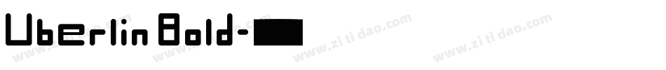 Uberlin Bold字体转换